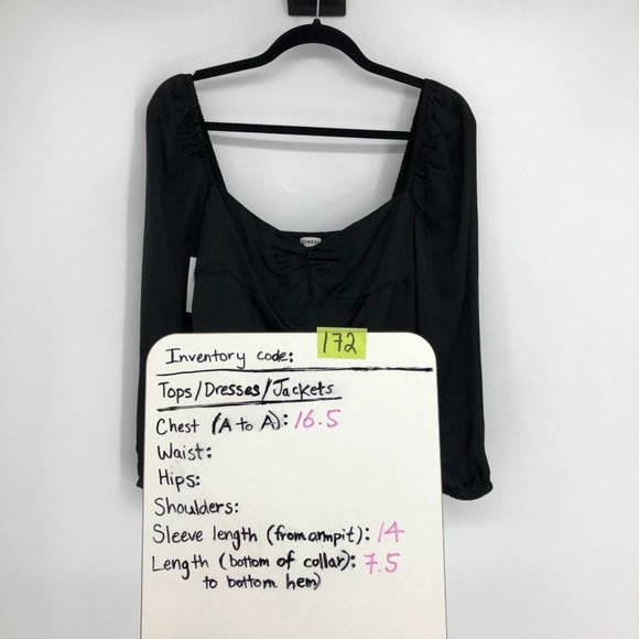 NWT Aritzia Sunday Best Black Satin Sweetheart Billie Blouse size 6 - Picture 14 of 16